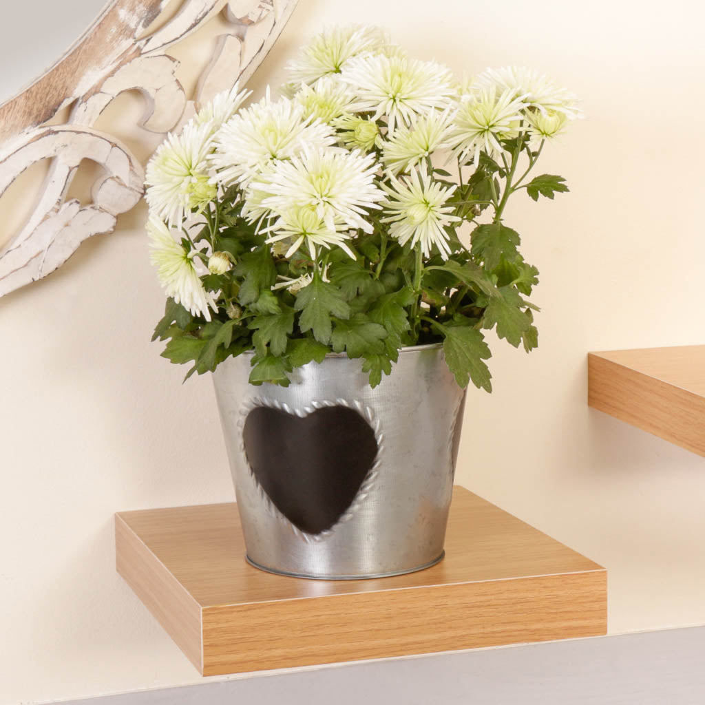 Vintage Zinc Heart Herb Planter