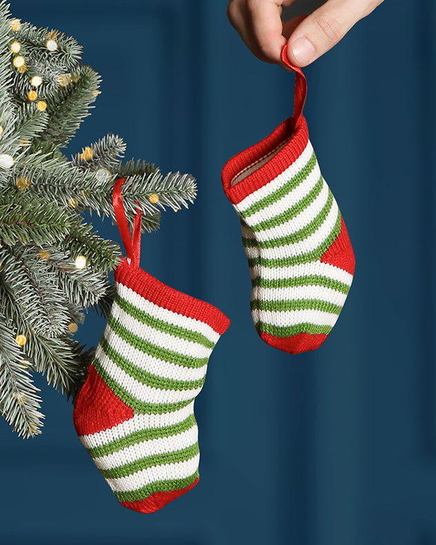 Candy Stripe Stocking Tree Decoration