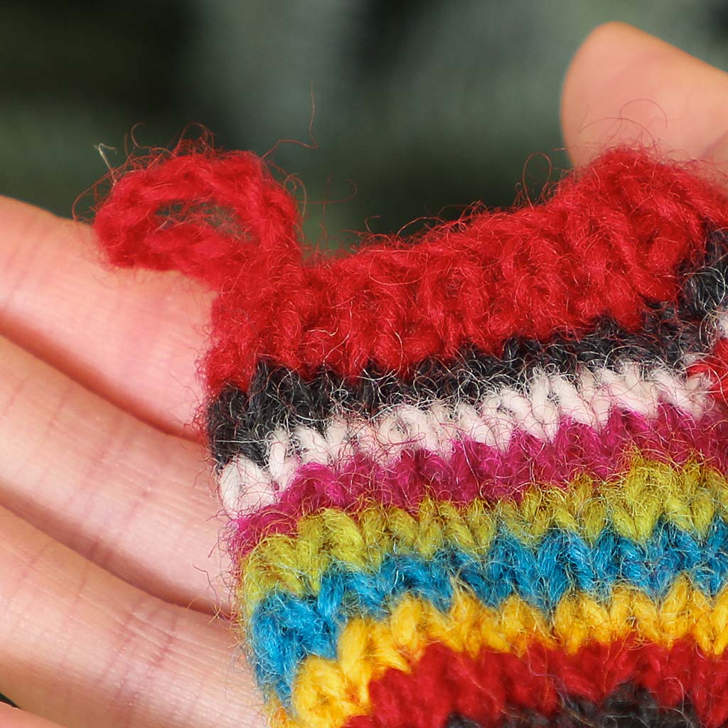 Fair Trade Knitted Mitten Christmas Decoration