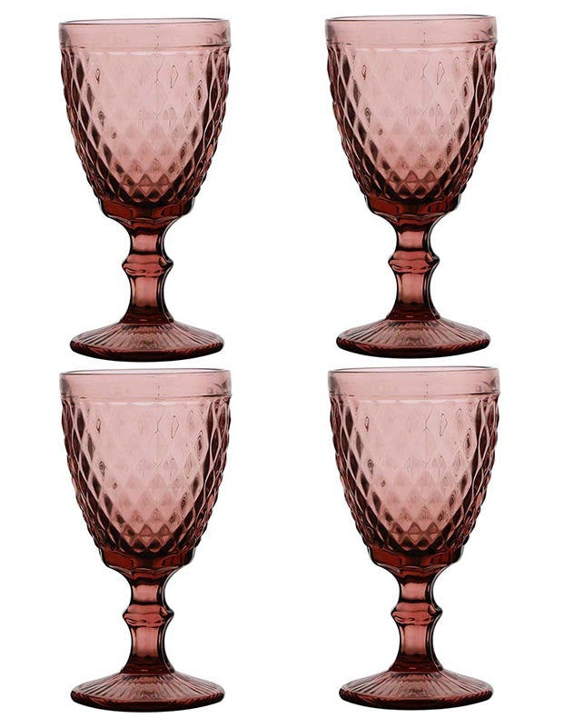 Rococo Pink Wine Goblet