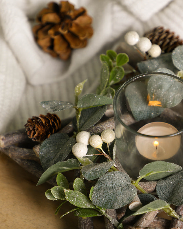 Set of 2 Nature Trail Star Candle Centrepieces