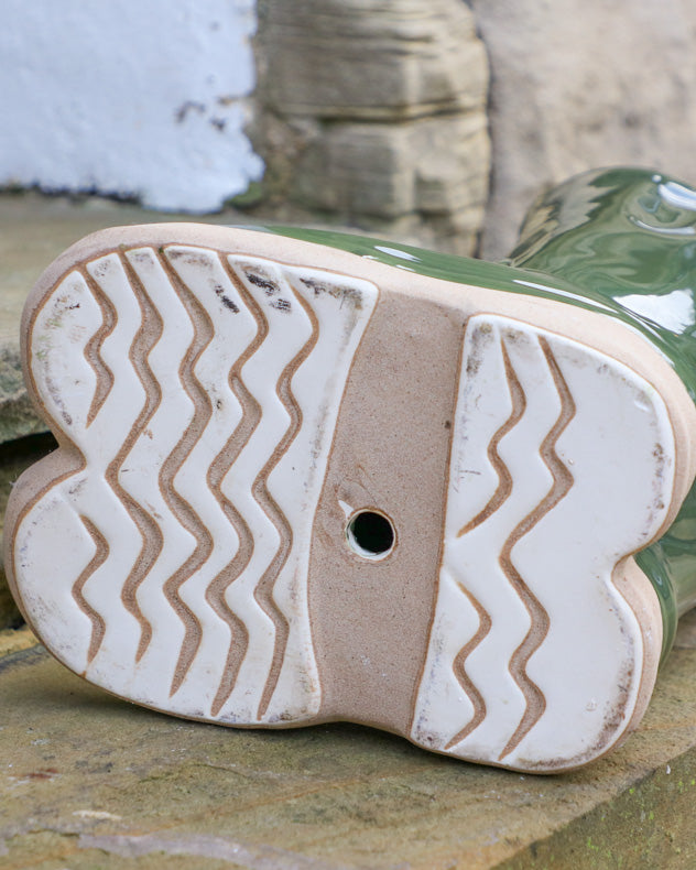 ceramic welly boot planter