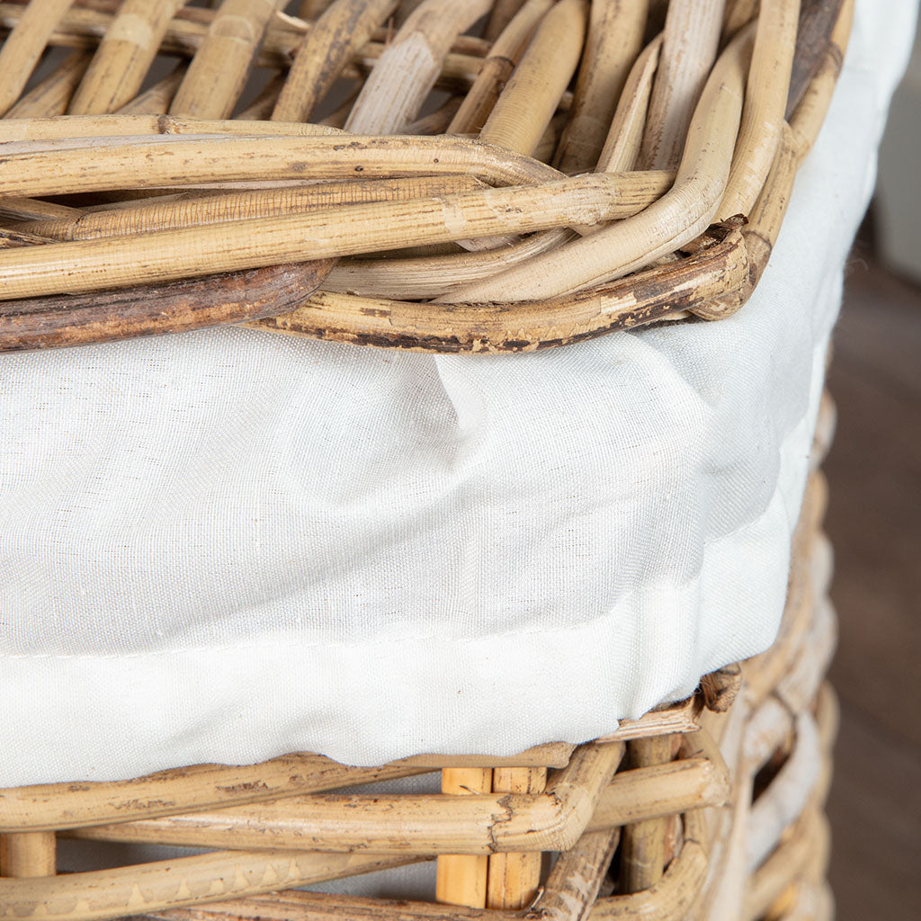 Small Square Rattan Laundry Hamper Basket