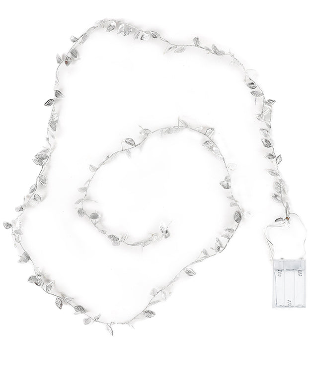 light up silver botanic christmas garland