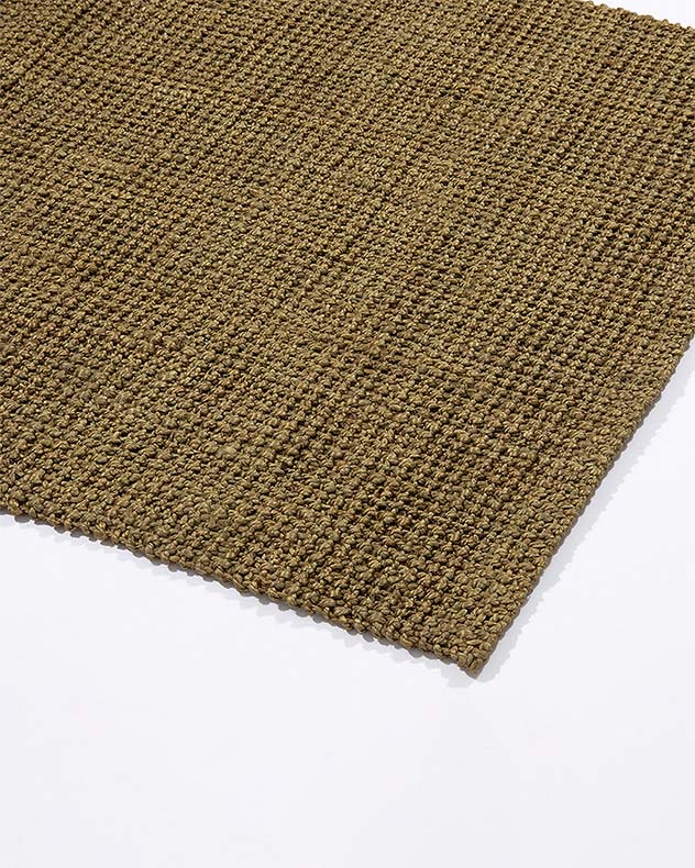 Sandsend Olive Handwoven Jute Rug
