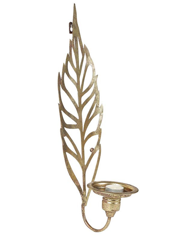 Gold Leaf Wall Mounted Sconce