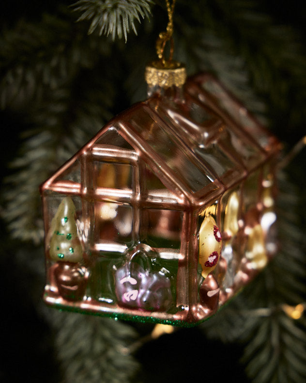 Set of 2 Greenhouse Glass Baubles