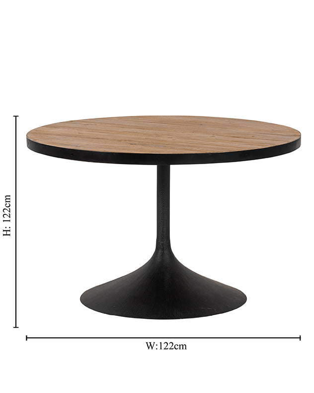 Manhattan Round Reclaimed Pine Dining Table