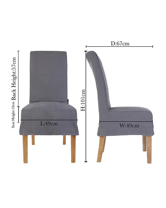 Riviera Loose Cover Dining Chair - Grey
