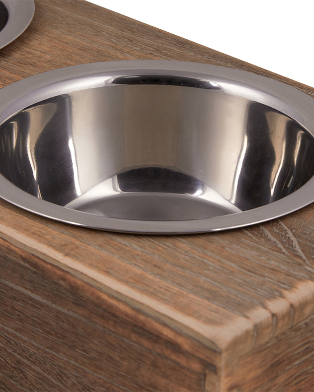 Bergen Wooden Pet Feeding Station