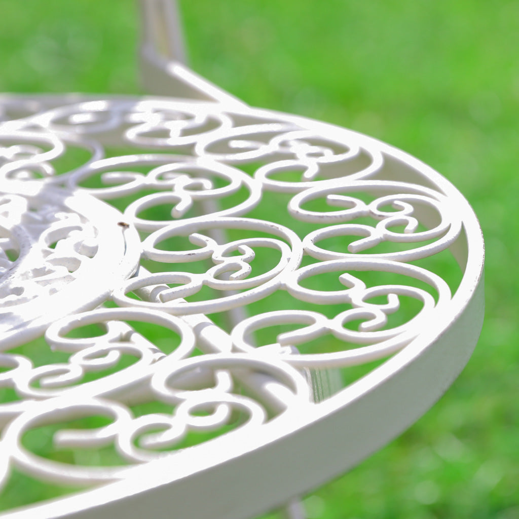 Vintage Cream 3 Piece Outdoor Bistro Set