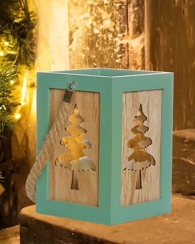 Nordic Christmas Tree Candle Lantern