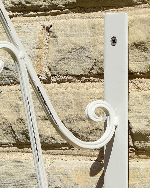 Ivory White Flower Hanging Basket Bracket