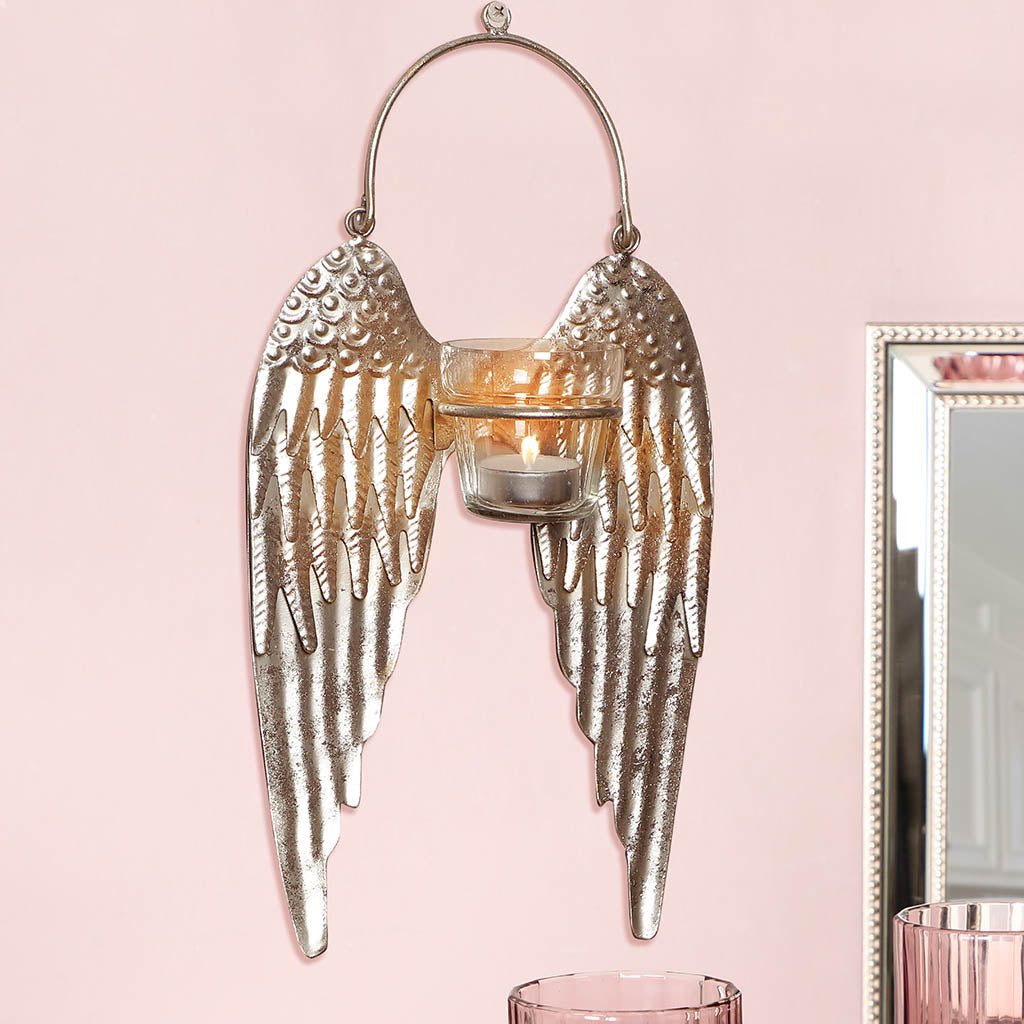 Textured Silver Candle Holder