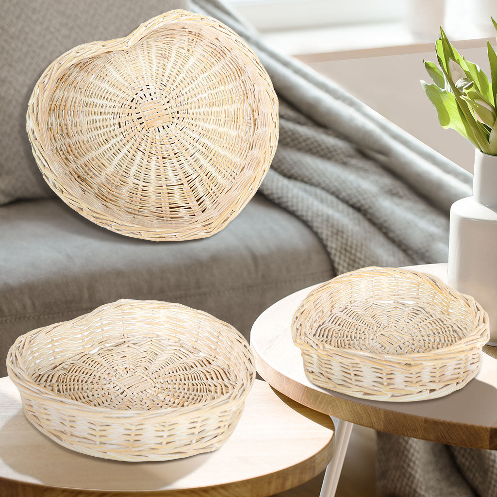 wicker display trays