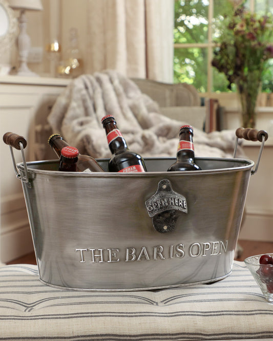 The Bar is Open' Large Beer Bucket