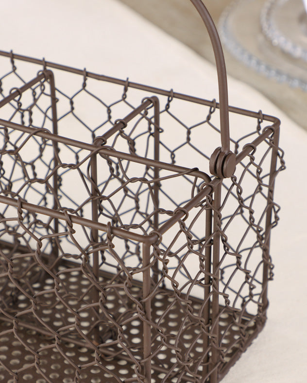 Country Chicken Wire Cutlery Caddies