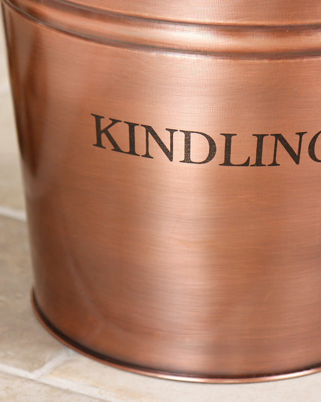 Large Copper Kindling Bucket