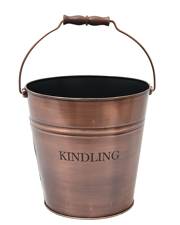 Large Copper Kindling Bucket