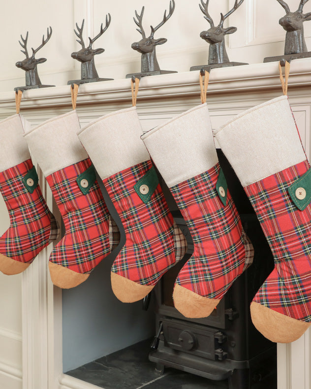 Red Tartan Patchwork Stocking