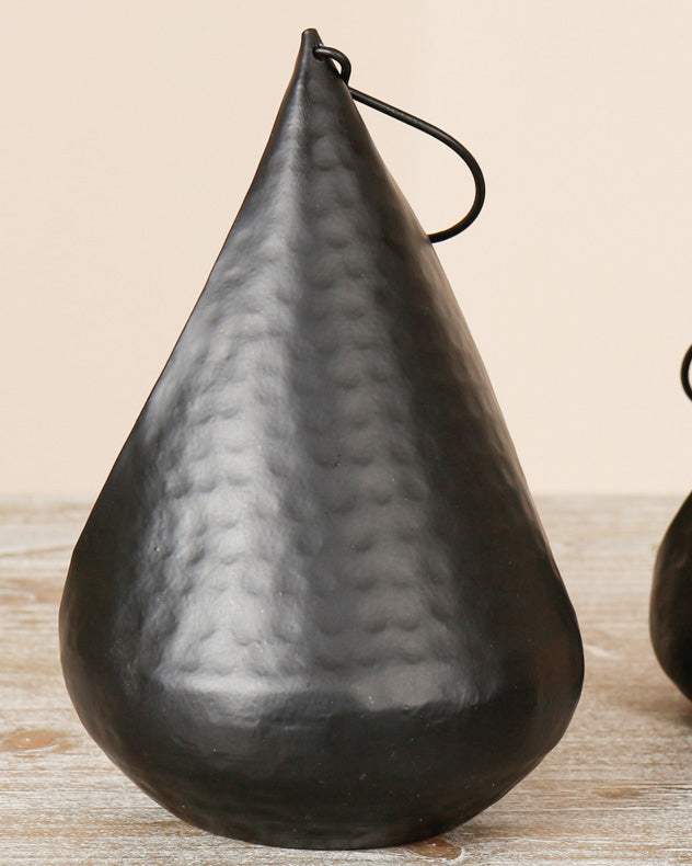 Set of 2 Hanging Copper Teardrop Candle Holders