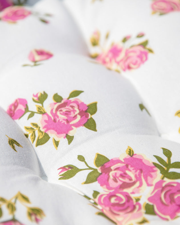 Set of 2 Helmsley Blush Floral Print Outdoor Garden Seat Pad Cushions