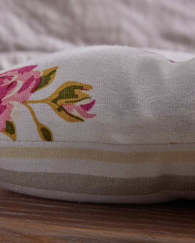 Set of 4 Tie-On Seat Pads with Helmsley Blush Pink Floral Print