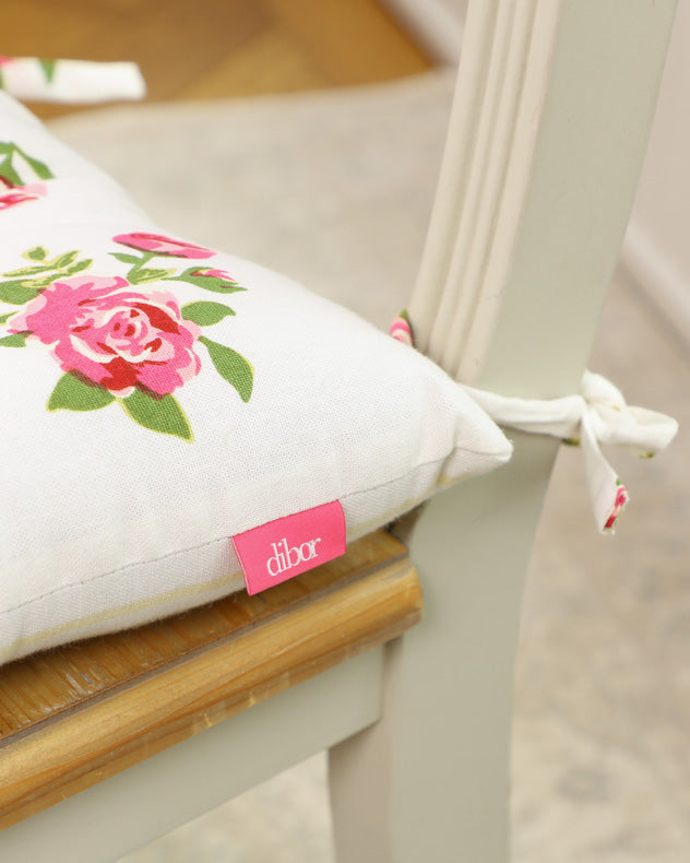 Set of 2 Helmsley Blush Vintage Floral Seat Pads
