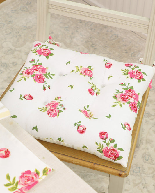 Set of 2 Helmsley Blush Vintage Floral Seat Pads