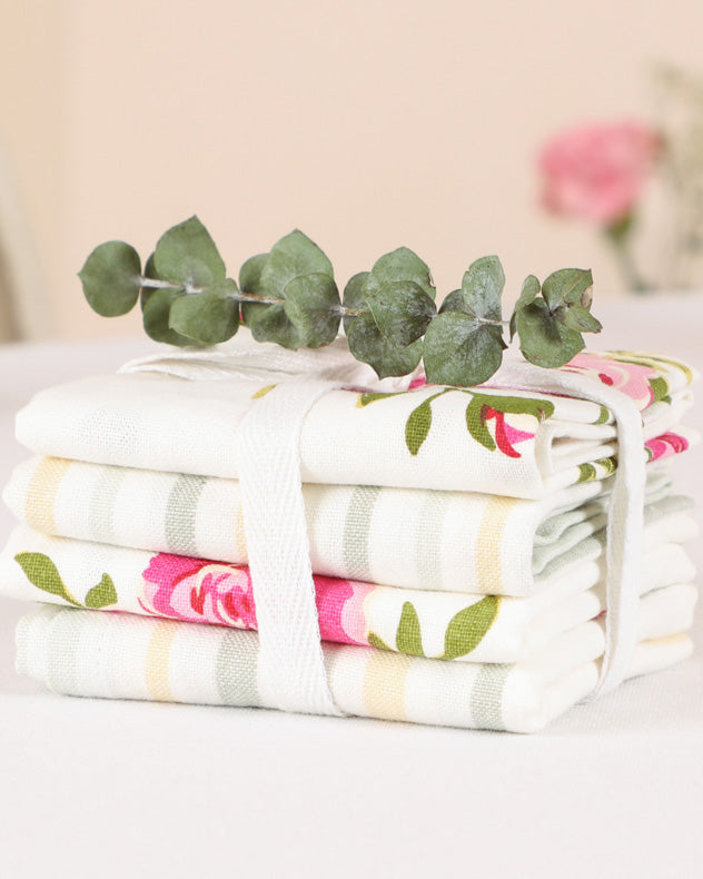Set of 2 Helmsley Blush Vintage Cloth Napkins