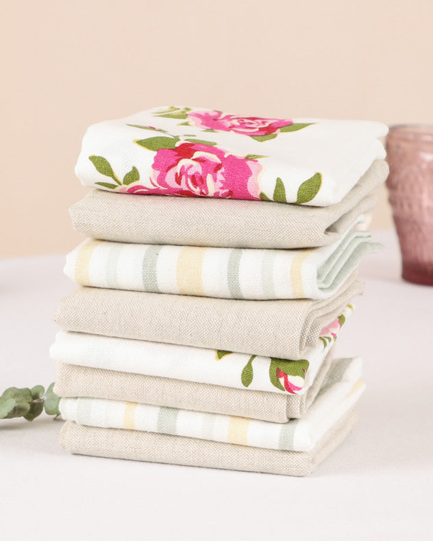 Set of 2 Helmsley Blush Vintage Cloth Napkins