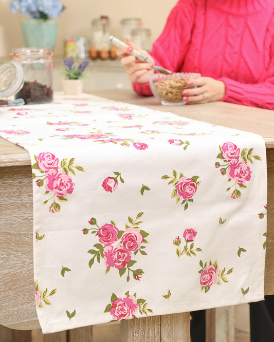 Helmsley Blush Vintage Floral Table Runner
