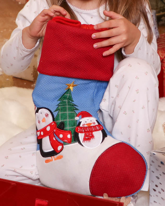 Skip and Rolo Childrens Snowman Christmas Stocking