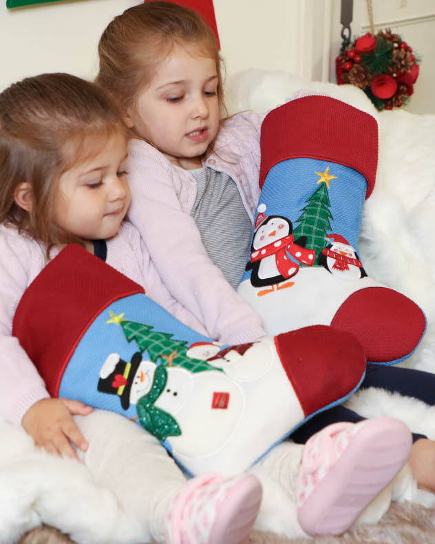 Skip and Rolo Childrens Snowman Christmas Stocking