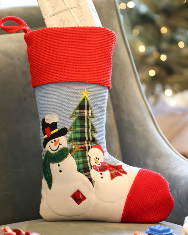 Skip and Rolo Childrens Snowman Christmas Stocking