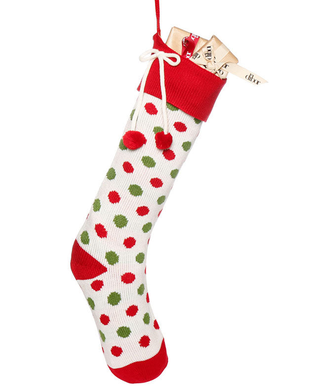 present filled christmas stocking