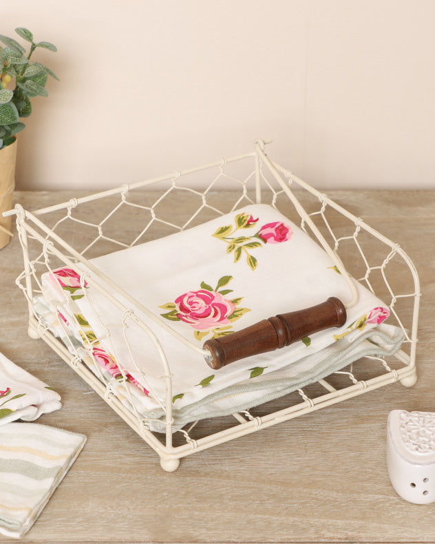 Country Cream Napkin Holder
