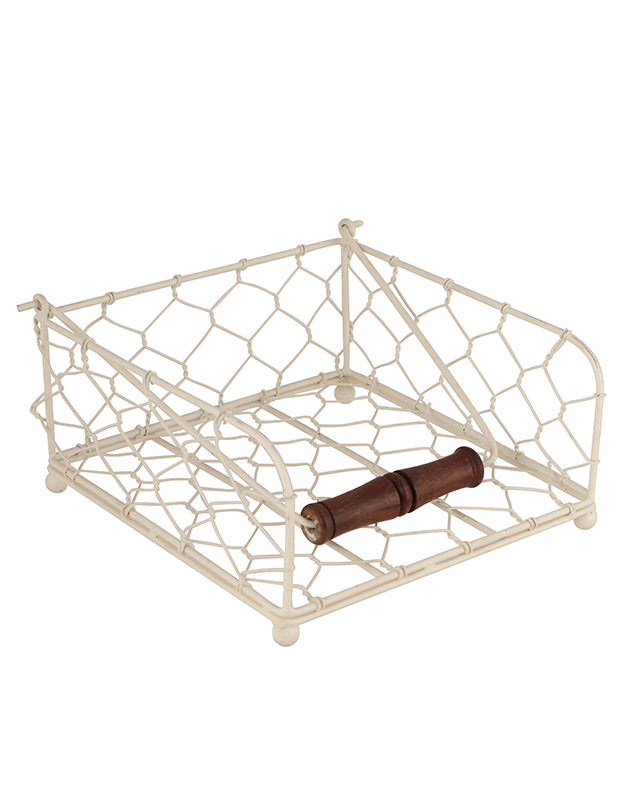 Country Cream Napkin Holder