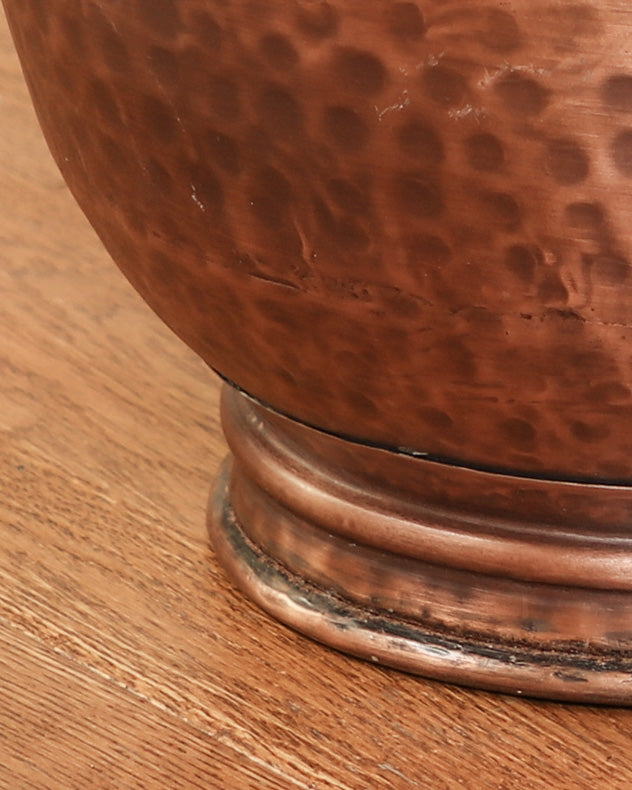 Antique Style Hammered Copper Coal Bucket