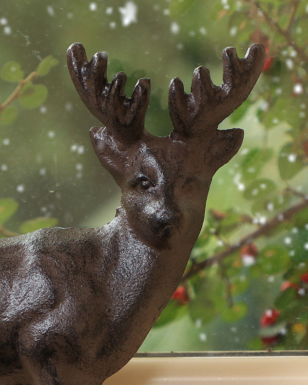 Cast Iron Reindeer Christmas Stocking Holder