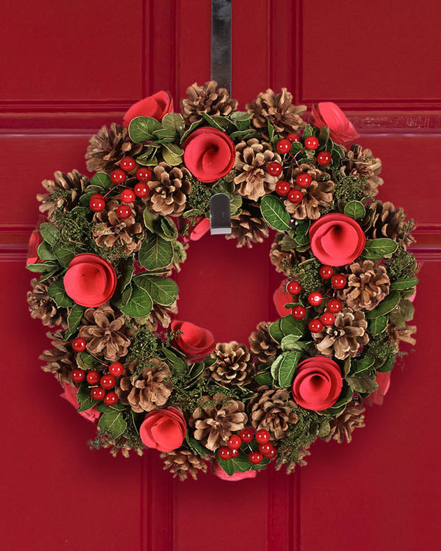 Rose Flower Wreath 35cm