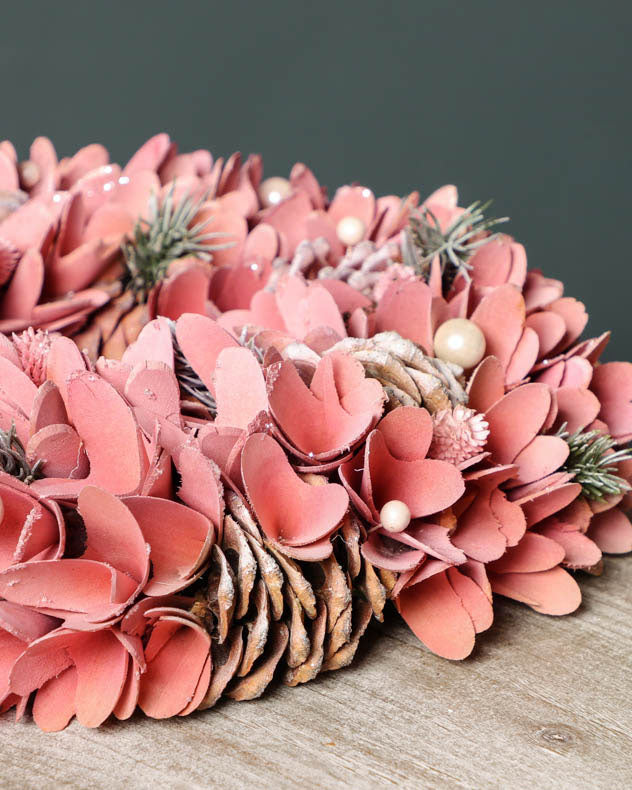 Rose Pink Christmas Wreath 36cm