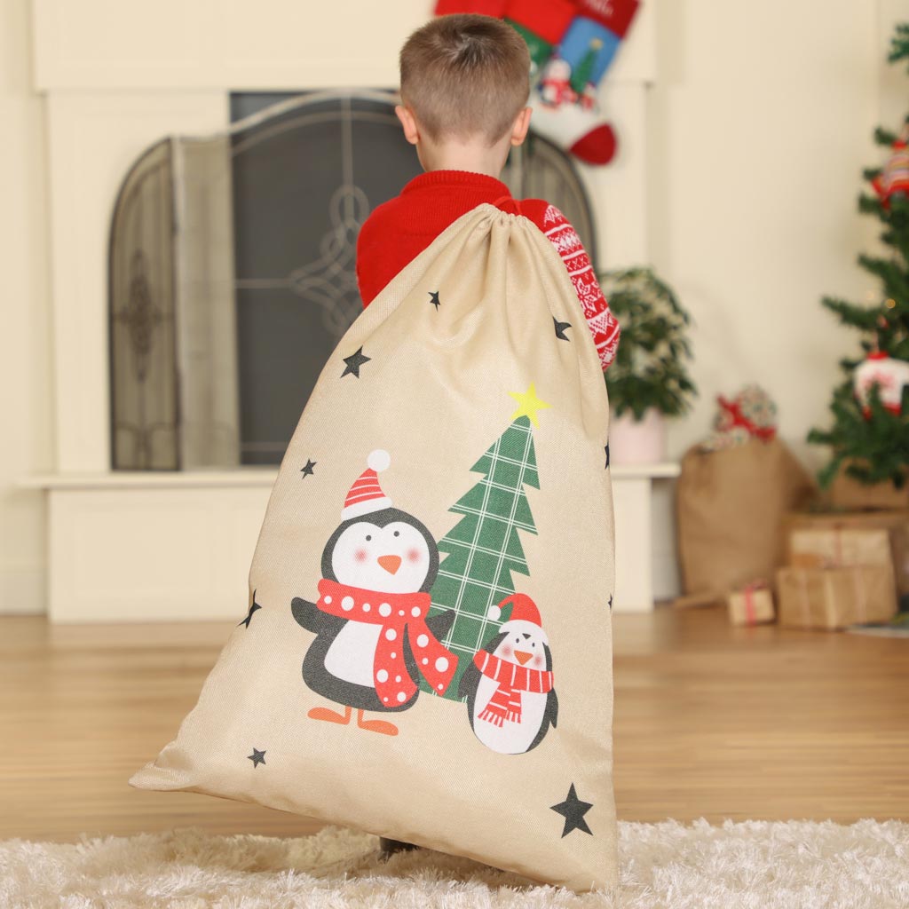 Giant Penguins Children's Christmas Sack