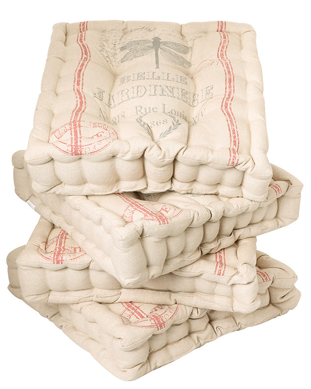 Set of 4 Belle Jardinere Mattress Garden Seat Cushions