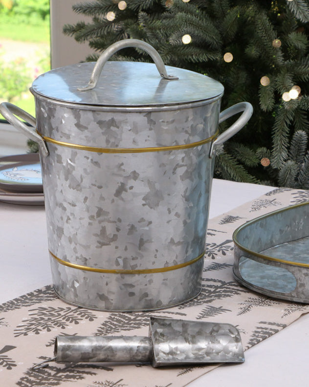 Gold Band Ice Bucket and Scoop