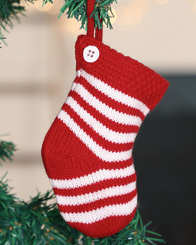 Set of Six Candy Cane Tree Decorations