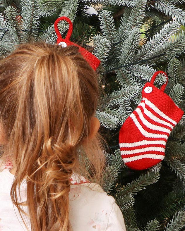 Set of Six Candy Cane Tree Decorations