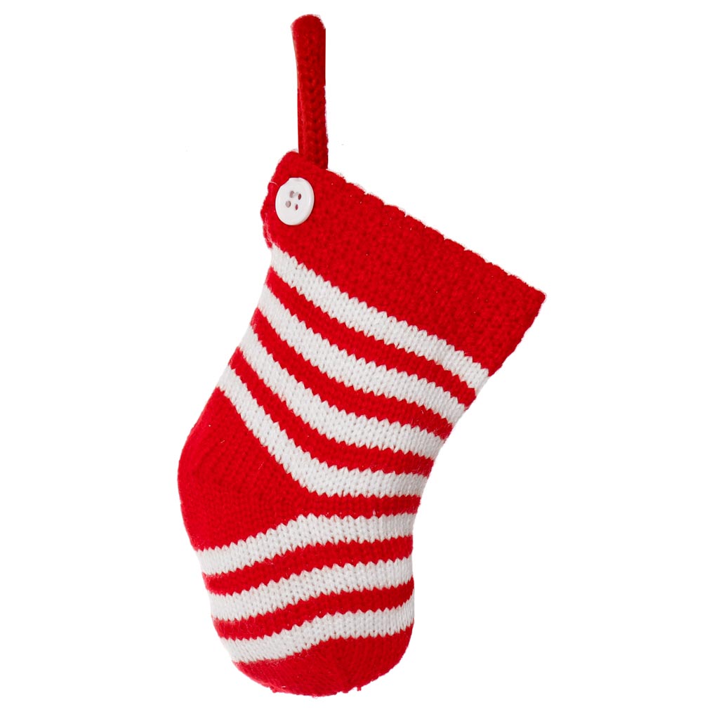 Striped Stocking Christmas Tree Decoration