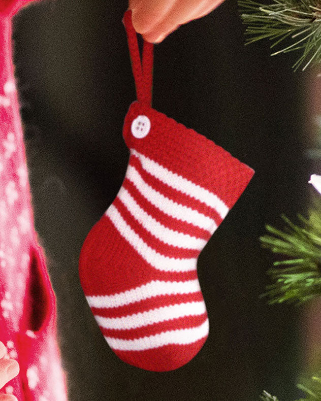Set of Six Candy Cane Tree Decorations