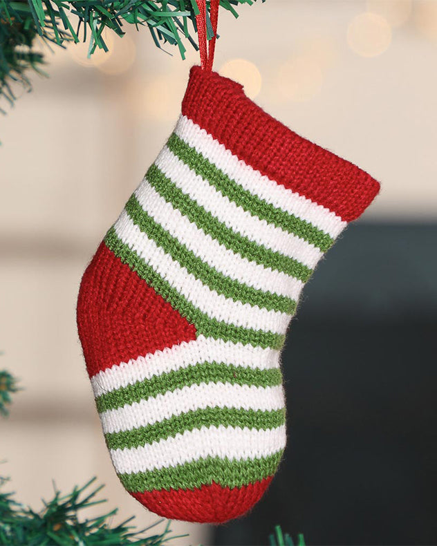 Candy Stripe Stocking Tree Decoration